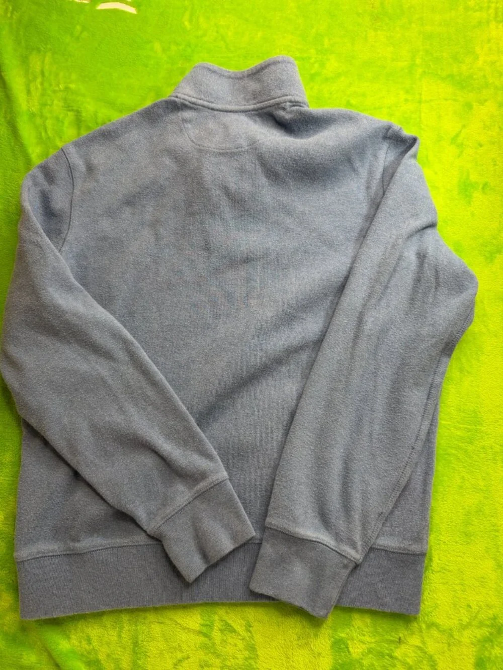 Cremieux Classics Quarter Zip Fleece Pullover Mens Sz S Blue